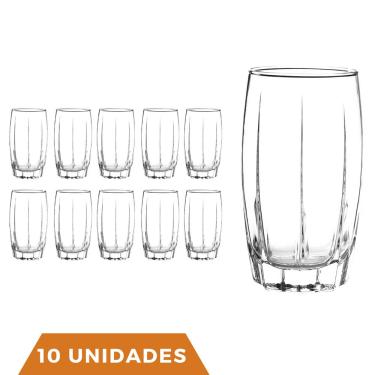 Imagem de Kit Copos 374 ML Vidro Long Drink Transparente Amadeus 10Un