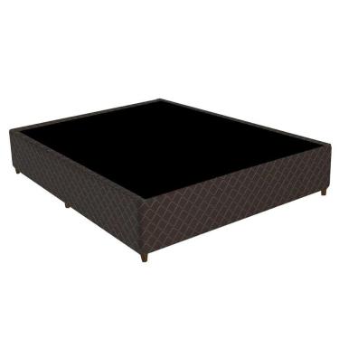 Imagem de Base Para Cama Box Casal 138cm Poliéster Bordado New York Marrom - Gazin