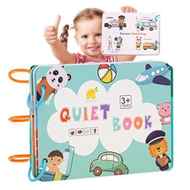 Imagem de Livro ocupado da criança | Livros adesivos reutilizáveis para crianças 1 a 3 anos - Atividades aprendizagem pré-escolar Brinquedos silenciosos que colam lágrimas estimulam Sritob