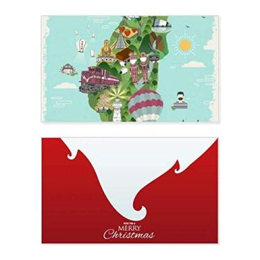 Imagem de Mapa Taiwan Paisagem China Viagem Feriado Feliz Natal Cartão de parabéns Mensagem de Natal