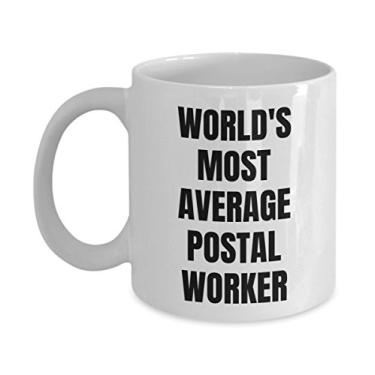 Imagem de Caneca de Postal Worker – Caneca de café – Trabalhador postal mais médio do mundo – Presentes para trabalhadores dos correios