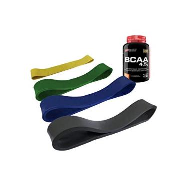 Imagem de Kit 4x Rubber Band + Bcaa 100g Bodybuilders