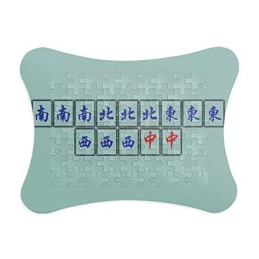 Imagem de Moldura de quebra-cabeça Grand Four Happiness Mahjong Tiles Decoração de imagem Enfeite de jogo de quebra-cabeça