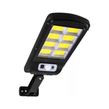 Imagem de Luminária Solar LED com Sensor de Presença e Poste de Parede - Autonomia de até 12h, À Prova D'água, Iluminação Forte para Áreas Externas