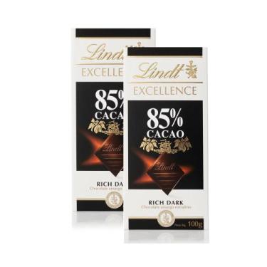 Imagem de Kit 2 Chocolate Lindt Excellence 85% Cocao Rich Dark 100G