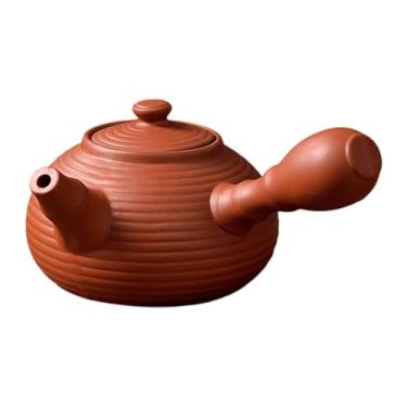Imagem de Ioensy Bule de cerâmica aquecedor de chá, bule tradicional chinês para ferver água quente para cozinha, acampamento, casa, piquenique, caminhadas, Tinto 500ml