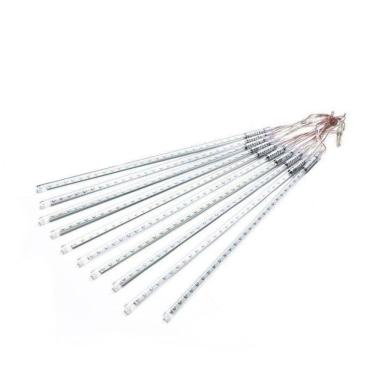 Imagem de Cascata Pisca Pisca Natal Chuva Neve 8 Tubos Branco 320 Leds