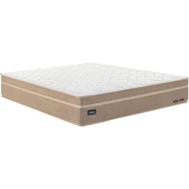 Imagem de Colchão Super King Molas Ensacadas 193x203x32cm New York Mannes Branco/Bege