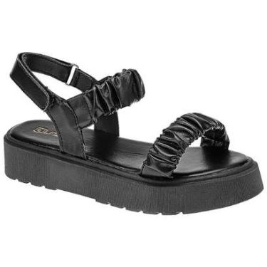 Imagem de Sandália Papete Feminino Tratorada Plataforma Tira Sanfonada-Feminino