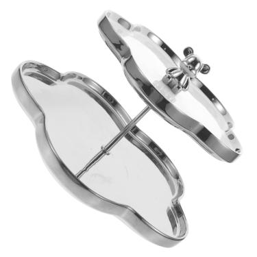 Imagem de Rack de armazenamento duplo Bandeja de jóias Decoração Cupcake Stand Bandeja de bugigangas Bandeja de toucador Bandeja de servidor de bolo Brinco Suporte Bandeja de chaves para mesa de entrada Suporte