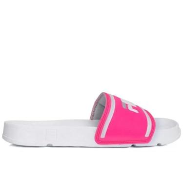 Imagem de Chinelo Fila Drifter Stripes Branco Rosa e Prata-38