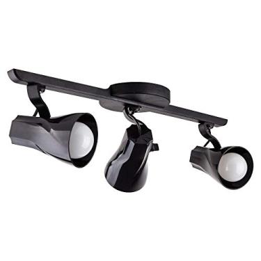 Imagem de Luminária Teto Spot Triplo no Trilho - ideal para Praia - Preto