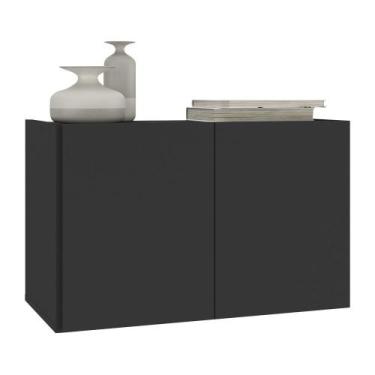 Imagem de Aparador Buffet Suspenso 2 Portas Multimóveis MP8000, Preto