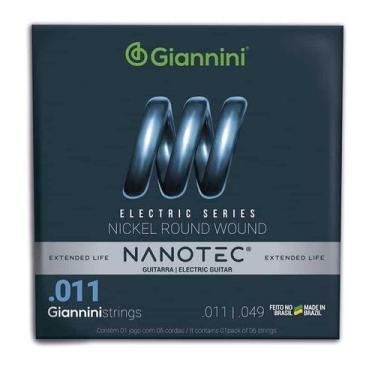 Imagem de Encordoamento Giannini Nickel Nanotec Guitarra .011 GEEGST11 PN