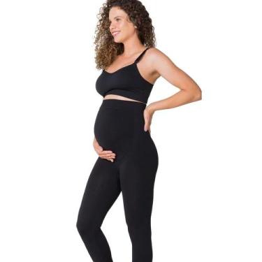 Imagem de Calça Legging Gestante Trifil Sem Costura Antiviral, Único, Preto