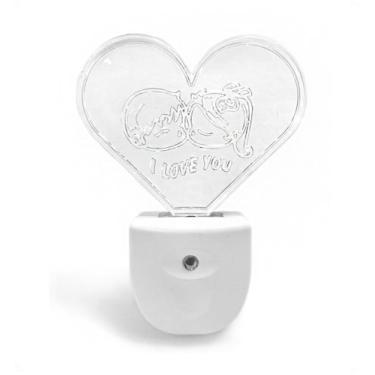 Imagem de 4 Luminárias Noturna LED 220V  Para o Quarto Do Seu Bebê  Modelo Coraç