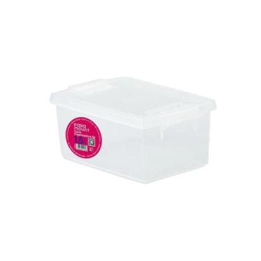 Imagem de Pote medio com tampa caixa organizadora up 1,5 l transparente plastico