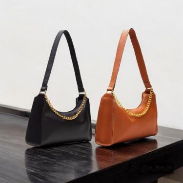 Imagem de Kit 2 Bolsas Baguetes Corrente Feminina Pequena de Ombro e de Mão - MV