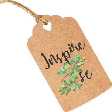 Imagem de Tag Decorativa Para Artesanato Inspire Se 4x7cm Com 100 Uni - KARDOS
