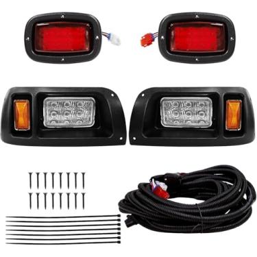 Imagem de LEAPGOMAX Kit de luzes Club Car DS carrinhos de golfe 12V LED kit de faróis e luzes traseiras Combo Street Legal para carros de clube DS Gas & Electric (modelos 1993 e mais recentes)