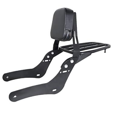 Imagem de labwork Encosto de motocicleta Sissy Bar com almofada confortável e suporte de bagagem de substituição para Honda 500 300 CMX500 CMX300 2017-2022