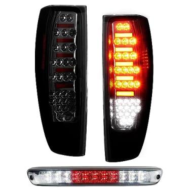 Imagem de ILONPA Conjunto de luzes traseiras de LED, par de luzes traseiras + 3ª lâmpada de freio para Chevy Colorado/GMC Canyon 25821848 25821849 2004-2012, serve apenas para modelos incandescentes de fábrica