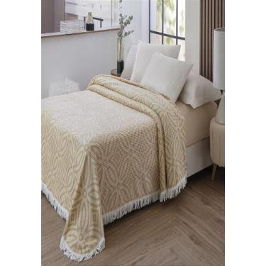Imagem de Colcha Casal Chenille Jolitex 220x240 cm Isadora Bege