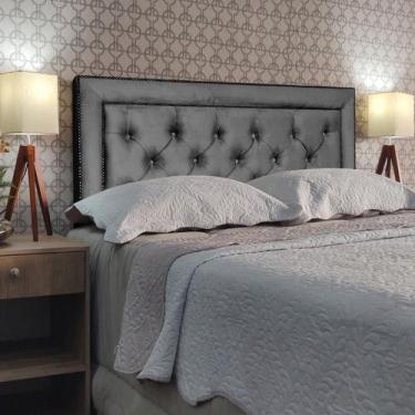 Imagem de Cabeceira Cama King Capitonê Classic Diamond 2 Suede Cinza 60 RBL