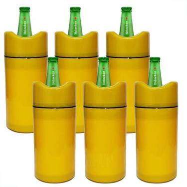 Imagem de Porta Garrafa Térmico 600ml Camisinha Para Cerveja Kit 6 unidades - Lz