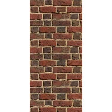 Imagem de Papel de Parede Adesivo  Pedra Tijolo Tijolinho Rústico Marrom PE 18 -