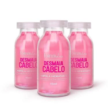 Imagem de Combo 3 Ampolas para Cabelo Desmaia Cabelo Forever Liss 15ml