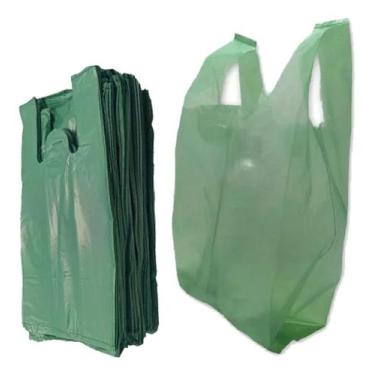Imagem de Sacola Plástica Reciclada Reforçada Verde + De 1000 Sacolas, Verde-cla