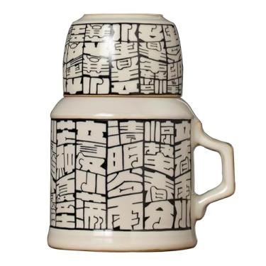 Imagem de Xícaras De Chá Robustas Com Tampa, Bule De Chá Chinês E Xícara De Caneca De Grande Capacidade, Para Varanda De Sala De Estudo De Escritório