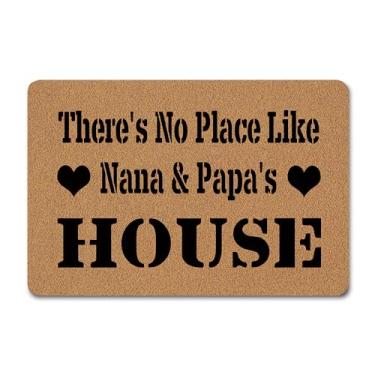 Imagem de Capacho de boas-vindas engraçado 60 x 40 cm capacho de boas-vindas para decoração de casa tapetes de entrada personalizados com suporte de PVC resistente tapetes antiderrapantes (não há lugar como a