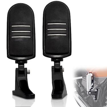 Imagem de FOVPLUE Mini pé de passageiro, mini suporte para pés de passageiro com kit de pinos para Harley Davidson Touring modelos 1993-2020 Road King FLHR Road Glide FLTRX Street Glide FLHX Electra Glide FLHT Preto