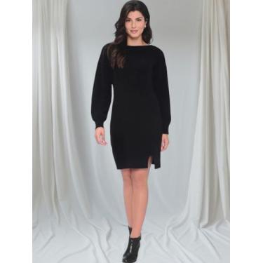Imagem de Trico Vestido Curto Oversized Manga Longa Casual Feminino - Andresa Li
