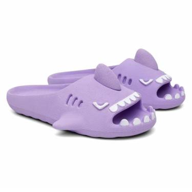 Imagem de Chinelo Infantil Nuvem Slide Sharky Tubarão Menino Menina - Valentina,