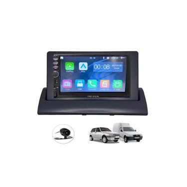 Imagem de Kit Multimídia Uno Mille Fiorino 1994 / 2013 Mold Cinza 7 Pol Carplay AndroidAuto - 7810HCPAA