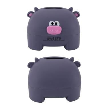 Imagem de Adorável Caixa de Tecidos de Origem Dos Desenhos Animados e Caixa de Armazenamento para Decoração de Escritório de Cozinha Em Casa Urso Marrom (Vaca roxa)