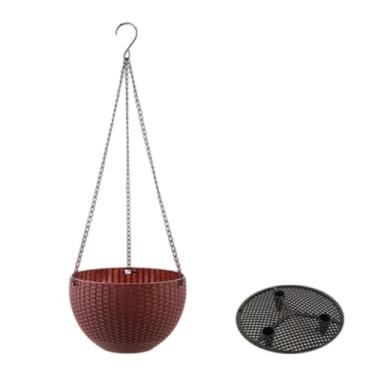 Imagem de Generic Recipiente floral de plantador pendurado versátil de água pendurada por cesto de cesto de vaso de flores para plantas hidropônicas de, Marrom