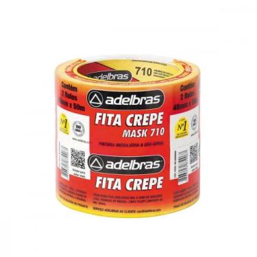 Imagem de Fita Crepe Adelbras Mask 48X50M  - Kit C/2