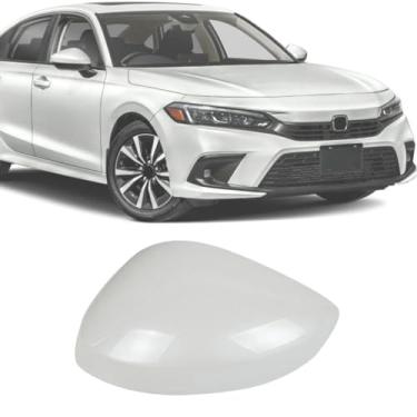 Imagem de Substituição da capa do espelho lateral do carro, acabamento da capa do espelho retrovisor para Honda Civic 2022-2024 branco (lado direito do passageiro)