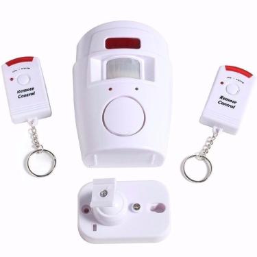 Imagem de Kit Alarme Residencial Sem Fio 2 Controles Sensor De Presenca E Sirene 105db