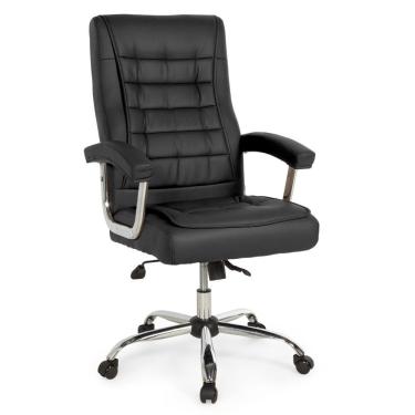 Imagem de Cadeira De Escritório Giratória Presidente Premium Com Molas Ensacadas - Preto