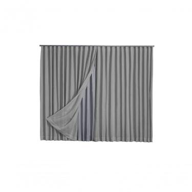 Imagem de Cortina Microfibra Com Linho 2,80x2,30 Para Trilho Duplo cinza