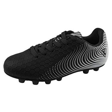 Imagem de Vizari Chuteiras de futebol EUA Stealth para meninos e meninas | Tênis de futebol esportivo para atividades ao ar livre para crianças, crianças pequenas e grandes | Leve e durável, Preto/branco, 11.5