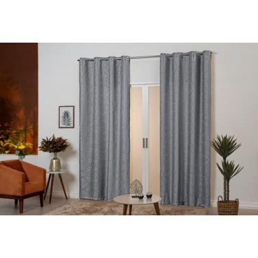 Imagem de Cortina jacquard 4 metros, CINZA