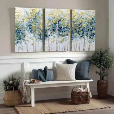 Imagem de Kit 3 Quadros Decorativos Canvas, Floresta, 60x90cm, Arte Para Quarto, Sala, Corredor