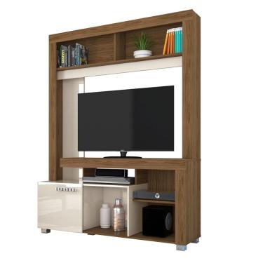 Imagem de Estante Para Tv 50 Pol 1 Porta 136 cm Flavia Naturale Off White MADETEC
