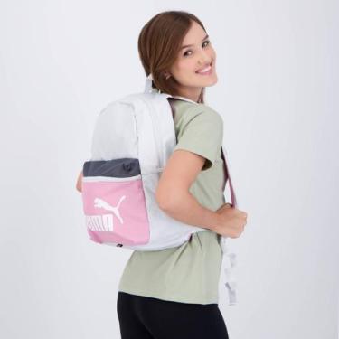 Imagem de Mochila Puma Phase Colorblock Cinza e Rosa, Único